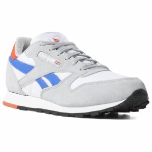 Reebok Classic Leather Turnschuhe Kinder - Weiß/Grau/Orange - DE 130-QHK